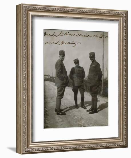 Emanuele Filiberto of Savoy-Aosta with General Paolini in Breda Di Piave-null-Framed Giclee Print