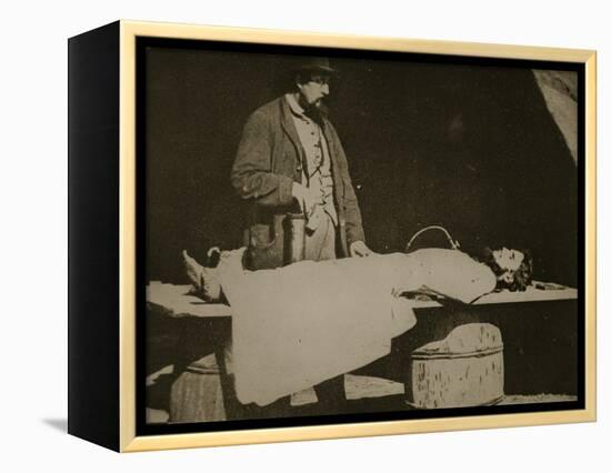 Embalming Surgeon at Work, 1861-65-Mathew Brady-Framed Premier Image Canvas
