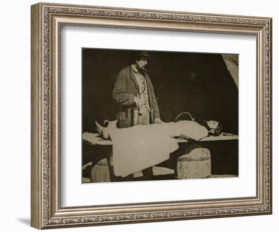 Embalming Surgeon at Work, 1861-65-Mathew Brady-Framed Giclee Print