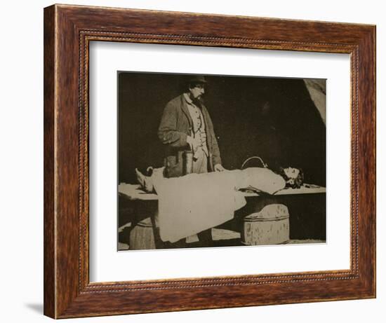 Embalming Surgeon at Work, 1861-65-Mathew Brady-Framed Giclee Print