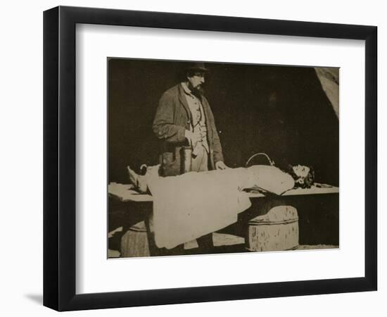 Embalming Surgeon at Work, 1861-65-Mathew Brady-Framed Giclee Print