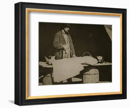 Embalming Surgeon at Work, 1861-65-Mathew Brady-Framed Giclee Print