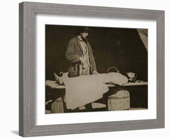 Embalming Surgeon at Work, 1861-65-Mathew Brady-Framed Giclee Print
