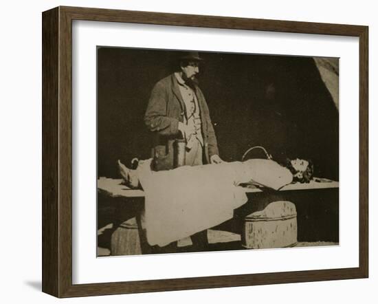 Embalming Surgeon at Work, 1861-65-Mathew Brady-Framed Giclee Print