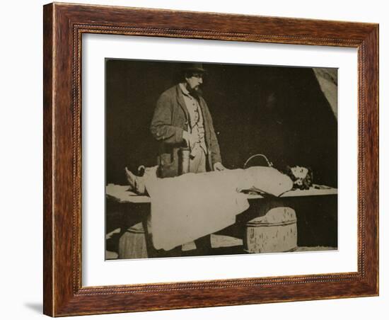 Embalming Surgeon at Work, 1861-65-Mathew Brady-Framed Giclee Print