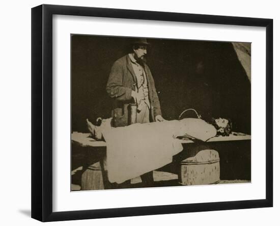 Embalming Surgeon at Work, 1861-65-Mathew Brady-Framed Giclee Print