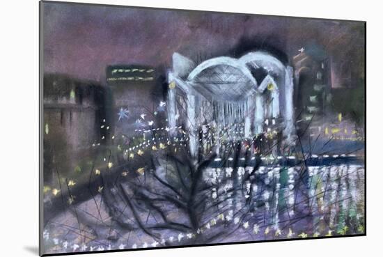 Embankment Station, from the South Bank, 1995-Sophia Elliot-Mounted Giclee Print