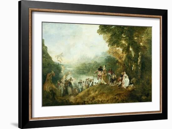 Embarkation for Cythera-Jean-Antoine Watteau-Framed Art Print