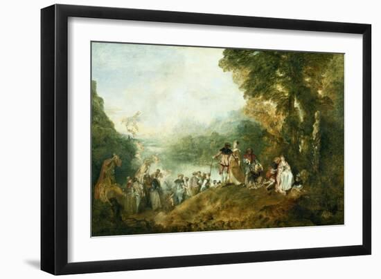 Embarkation for Cythera-Jean-Antoine Watteau-Framed Art Print