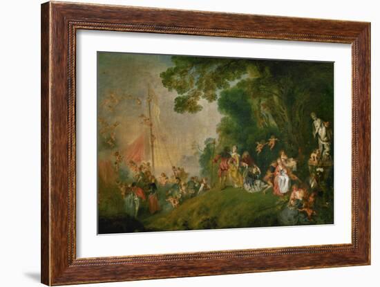 Embarkation for the Island of Cythera, 1718-Jean Antoine Watteau-Framed Giclee Print