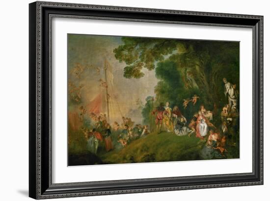 Embarkation for the Island of Cythera, 1718-Jean Antoine Watteau-Framed Giclee Print
