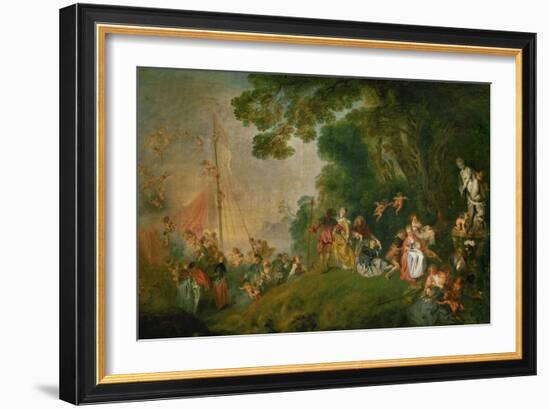 Embarkation for the Island of Cythera, 1718-Jean Antoine Watteau-Framed Giclee Print