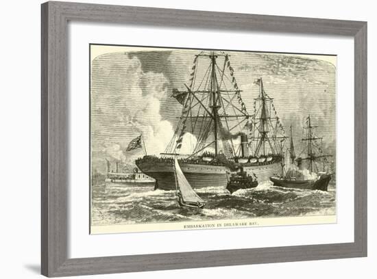 Embarkation in Delaware Bay-null-Framed Giclee Print