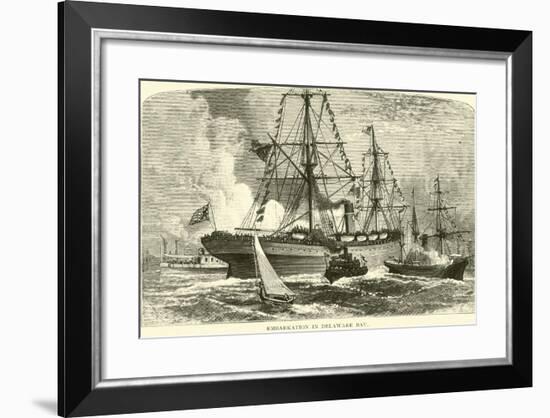 Embarkation in Delaware Bay-null-Framed Giclee Print