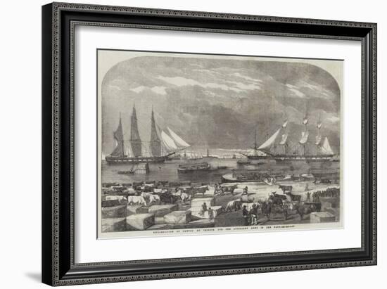 Embarkation of Cattle at Trieste for the Auxiliary Army in the East-null-Framed Giclee Print