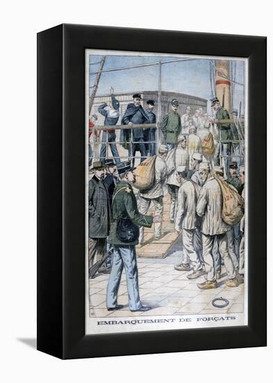 Embarkation of Convicts for French Guiana, 1904-null-Framed Premier Image Canvas