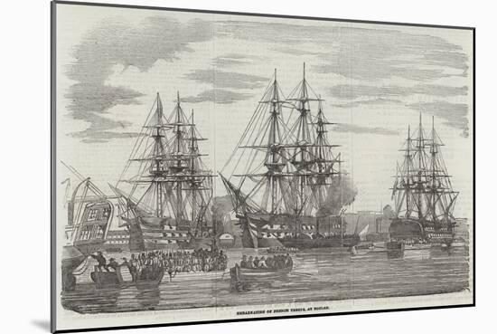 Embarkation of French Troops, at Toulon-null-Mounted Giclee Print