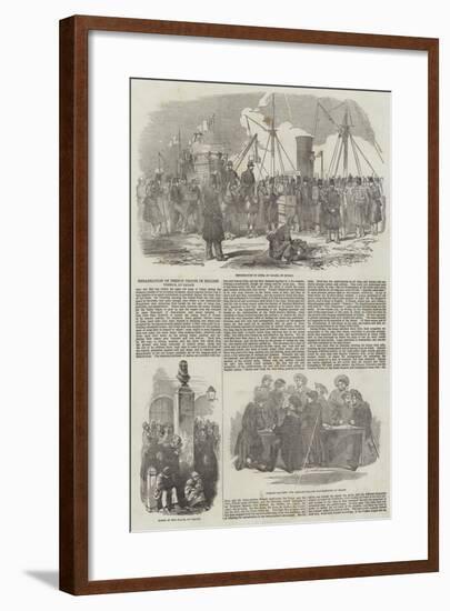 Embarkation of French Troops in English Vessels, at Calais-null-Framed Giclee Print