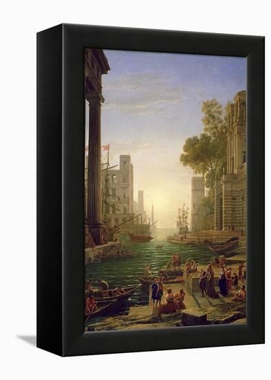 Embarkation of St. Paul at Ostia-Claude Lorraine-Framed Premier Image Canvas