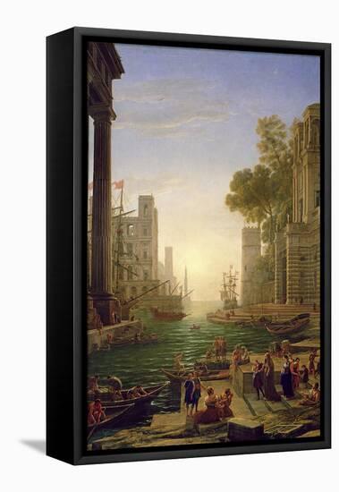 Embarkation of St. Paul at Ostia-Claude Lorraine-Framed Premier Image Canvas