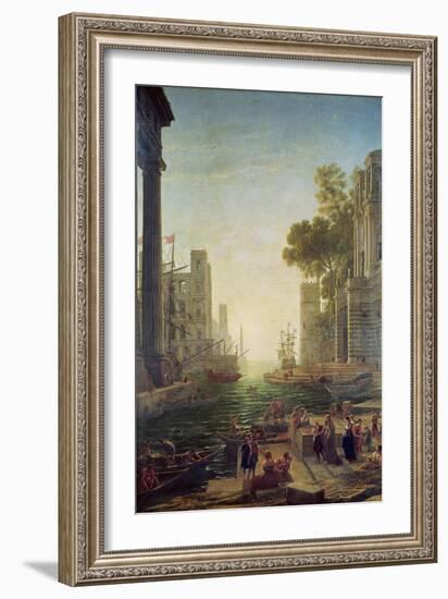 Embarkation of St. Paul at Ostia-Claude Lorraine-Framed Giclee Print