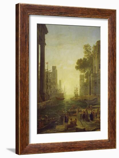 Embarkation of St. Paula Romana at Ostia, 1639/40-Claude Lorraine-Framed Giclee Print