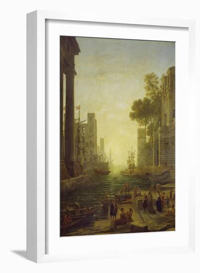 Embarkation of St. Paula Romana at Ostia, 1639/40-Claude Lorraine-Framed Giclee Print