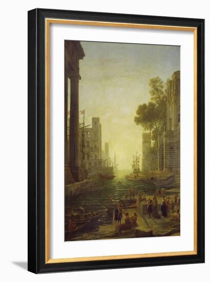 Embarkation of St. Paula Romana at Ostia, 1639/40-Claude Lorraine-Framed Giclee Print