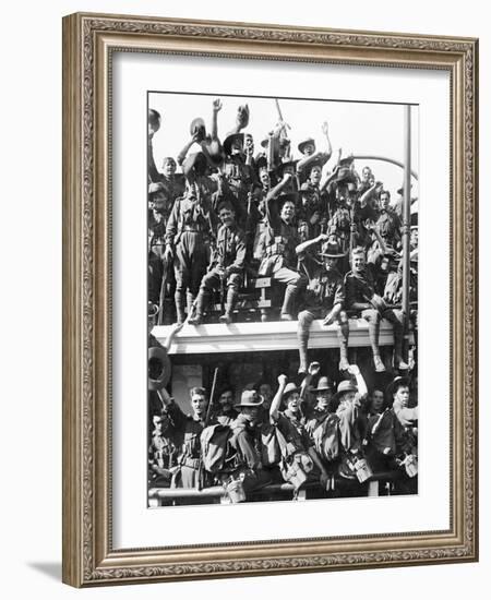 Embarkation of the Australian Naval and Military Expeditionary Force (An&Mef) for New Guinea-null-Framed Photographic Print