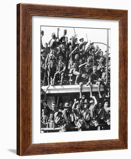 Embarkation of the Australian Naval and Military Expeditionary Force (An&Mef) for New Guinea-null-Framed Photographic Print