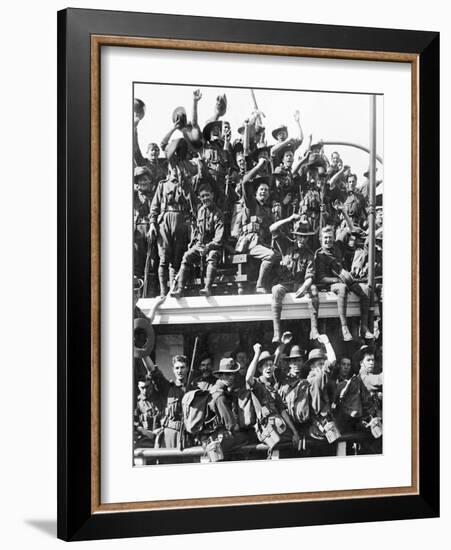 Embarkation of the Australian Naval and Military Expeditionary Force (An&Mef) for New Guinea-null-Framed Photographic Print