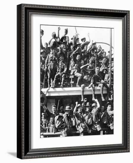 Embarkation of the Australian Naval and Military Expeditionary Force (An&Mef) for New Guinea-null-Framed Photographic Print