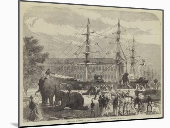 Embarking Elephants at Bombay for the Abyssinian Expedition-Charles Robinson-Mounted Giclee Print