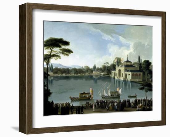 Embarque Real En El Estanque Grande Del Retiro, Ca. 1820-Jose Ribelles-Framed Giclee Print