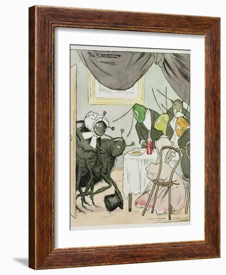 Embarrassing Family Relations, 1893 watercolor on paper-Theodor Severin Kittelsen-Framed Giclee Print