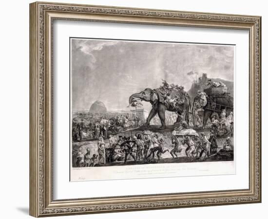 Embassy of Hyderbeck to Calcutta-Johann Zoffany-Framed Giclee Print