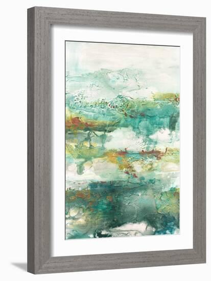 Embellished Emerald Vision I-Lila Bramma-Framed Art Print