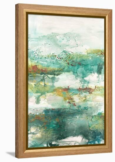 Embellished Emerald Vision I-Lila Bramma-Framed Stretched Canvas