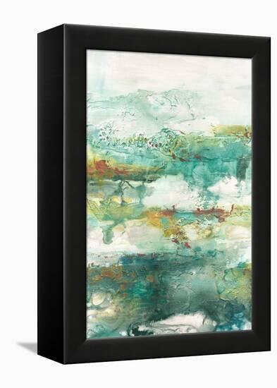 Embellished Emerald Vision I-Lila Bramma-Framed Stretched Canvas