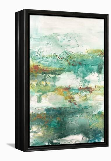 Embellished Emerald Vision I-Lila Bramma-Framed Stretched Canvas