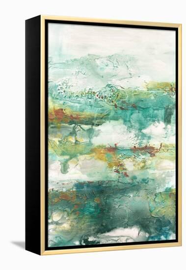 Embellished Emerald Vision I-Lila Bramma-Framed Stretched Canvas