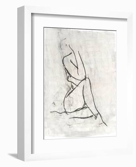 Embellished Nude Contour Sketch I-Ethan Harper-Framed Premium Giclee Print