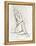 Embellished Nude Contour Sketch I-Ethan Harper-Framed Stretched Canvas