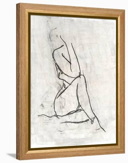 Embellished Nude Contour Sketch I-Ethan Harper-Framed Stretched Canvas