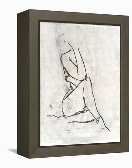 Embellished Nude Contour Sketch I-Ethan Harper-Framed Stretched Canvas