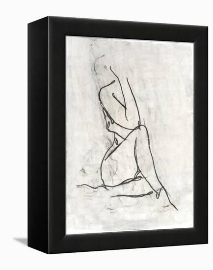 Embellished Nude Contour Sketch I-Ethan Harper-Framed Stretched Canvas