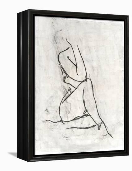 Embellished Nude Contour Sketch I-Ethan Harper-Framed Stretched Canvas