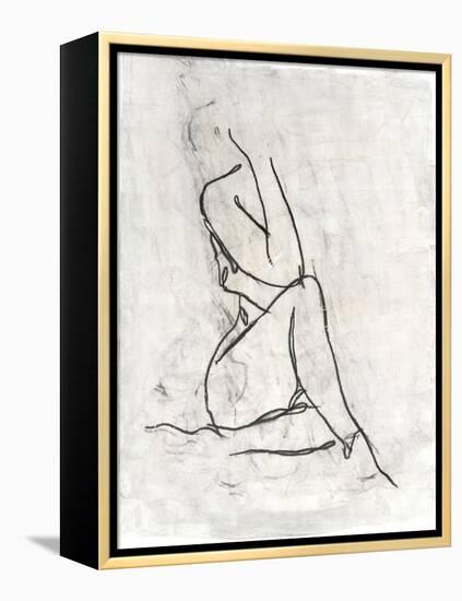 Embellished Nude Contour Sketch I-Ethan Harper-Framed Stretched Canvas