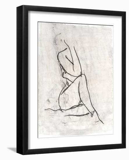 Embellished Nude Contour Sketch I-Ethan Harper-Framed Art Print