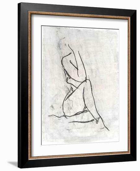 Embellished Nude Contour Sketch I-Ethan Harper-Framed Art Print